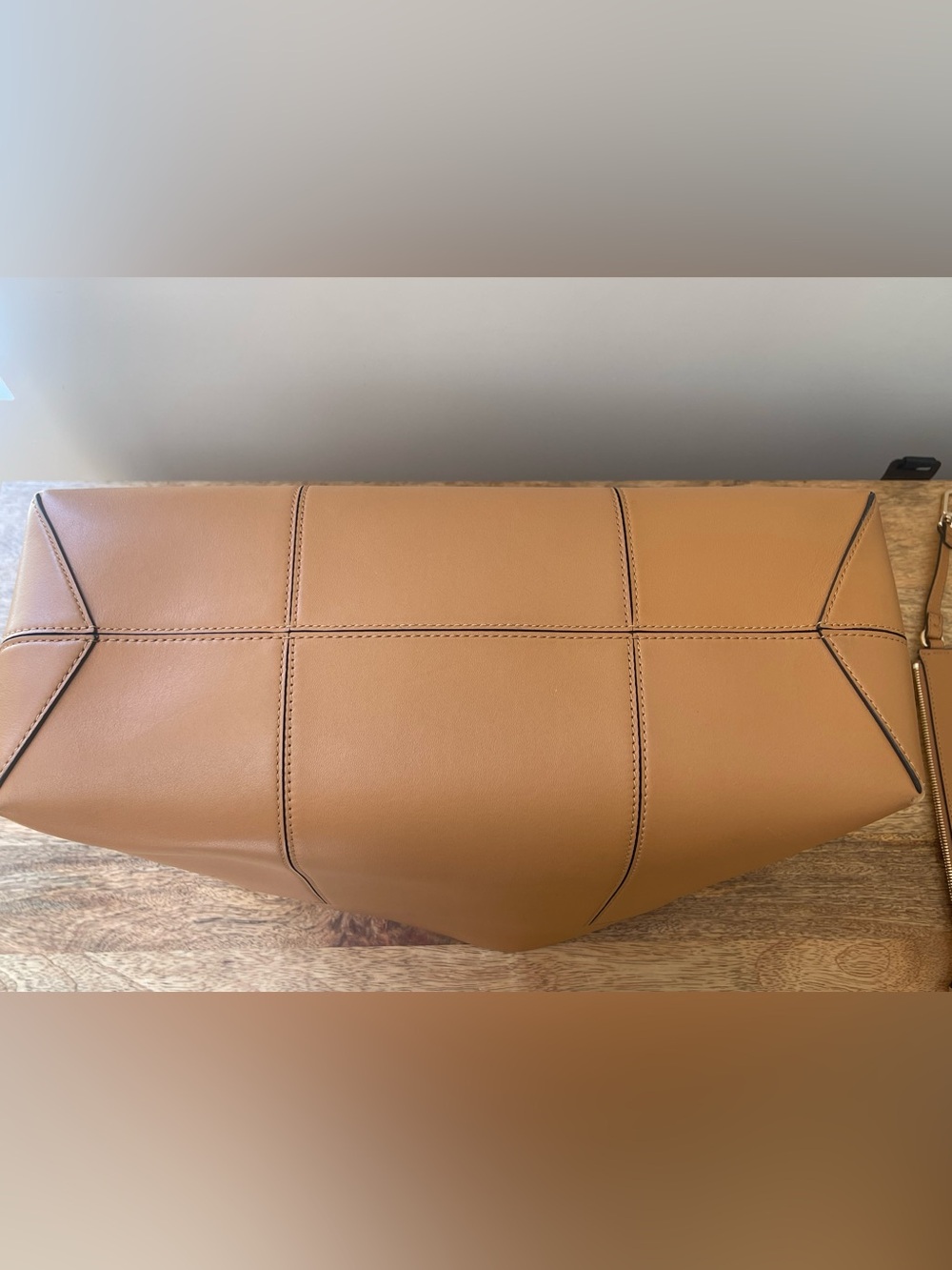 Tory Burch Cognac Leather Tote with Zip Pouch - Picture 6 of 14